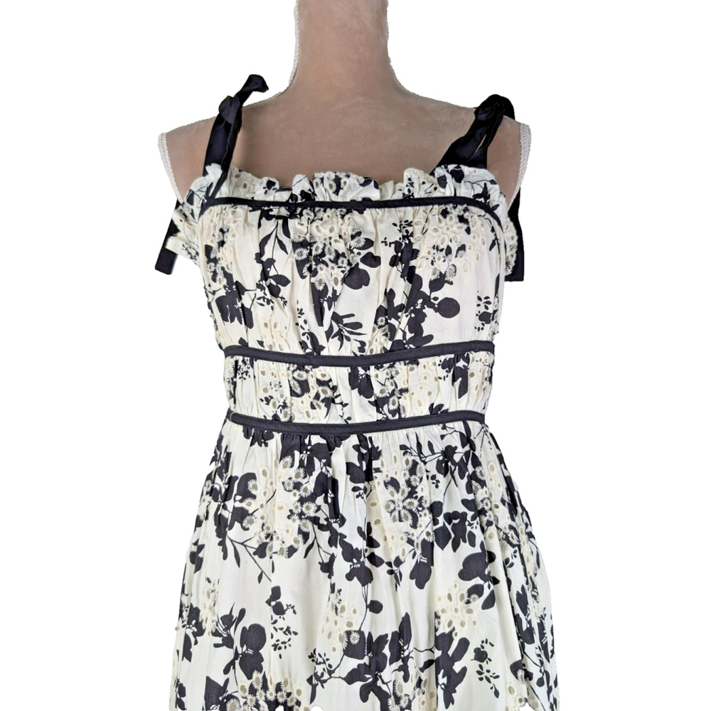 En Saison Vivi Eyelet Floral Print Midi Dress Size S NWT Cottagecore Ascot Fairy - Picture 5 of 12
